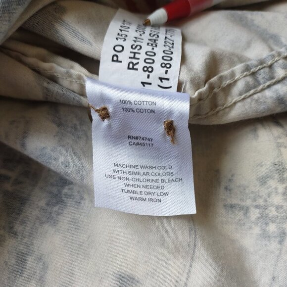 Red Head Men's Patriotic Short Sleeve Shirt Planes Ships USA Flag Men's Size XL - Picture 11 of 12